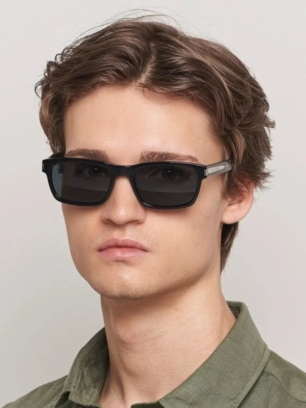 New Saint Laurent Sunglasses SL662 001 Black Square Eyewear